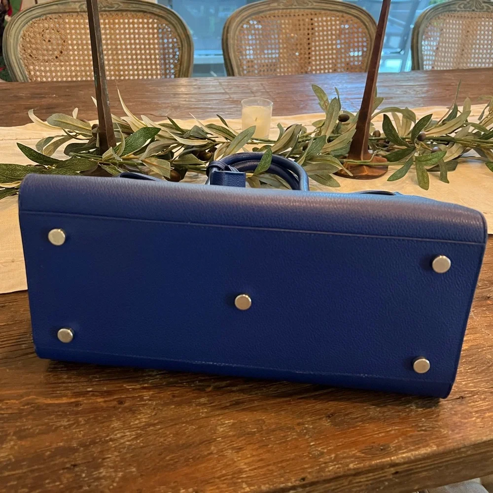SAINT LAURENT Grained Calfskin Small Sac De Jour in Outremer Blue YSL. - Picture 4 of 12